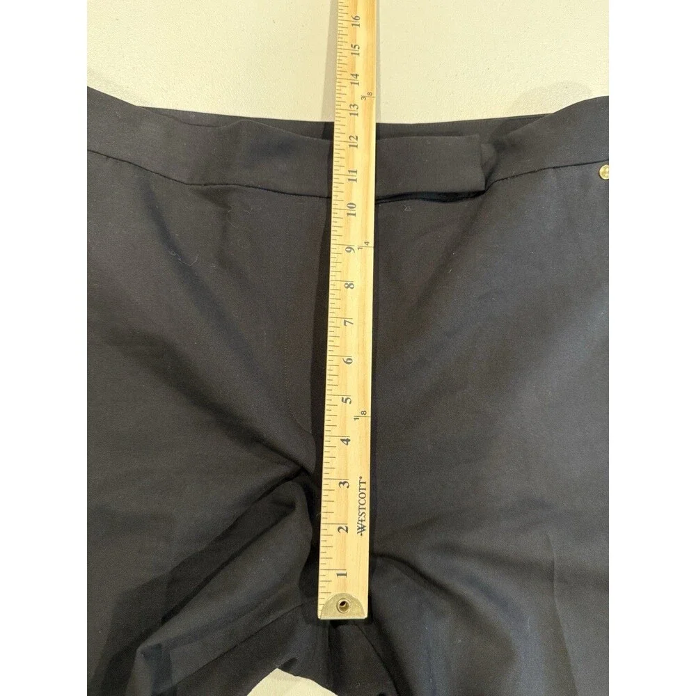 Michael Kors Dress Pants Womens 14 Blk Wide Leg Quiet Luxury Minimal Work Travel